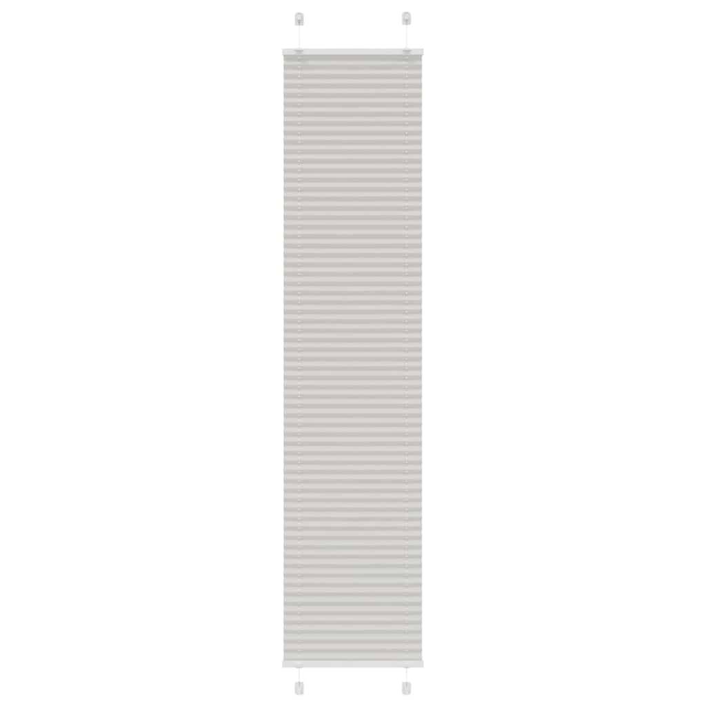 vidaXL Plissee Hellgrau 50x200 cm Stoffbreite 49,4 cm Polyester