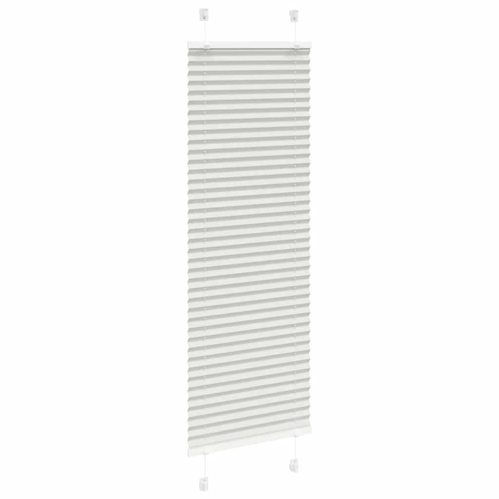 vidaXL Plissee Hellgrau 40x150 cm Stoffbreite 39,4 cm Polyester
