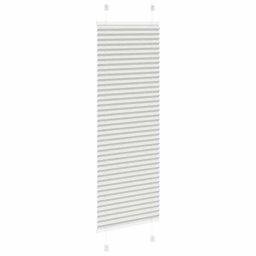 vidaXL Plissee Hellgrau 40x150 cm Stoffbreite 39,4 cm Polyester