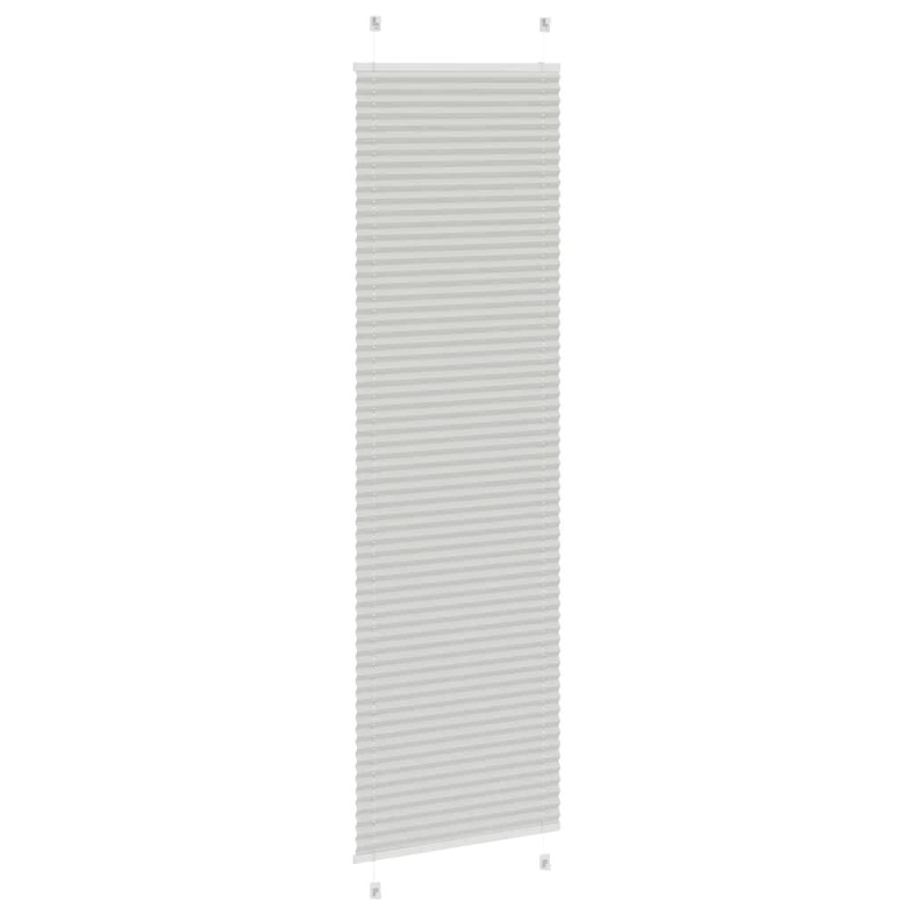 vidaXL Plissee Hellgrau 60x200 cm Stoffbreite 59,4 cm Polyester