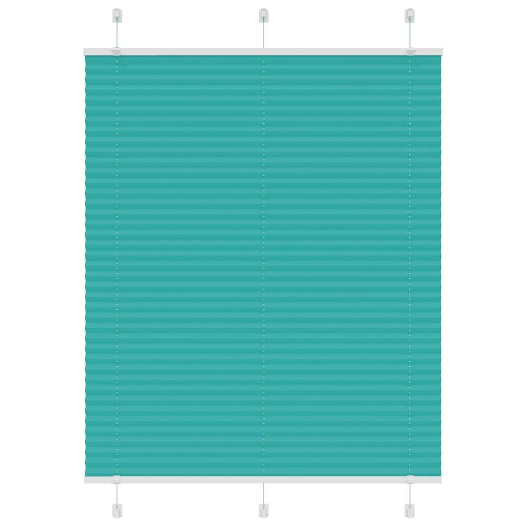 vidaXL Plissee Petrolgrün 105x100 cm Stoffbreite 104,4 cm Polyester