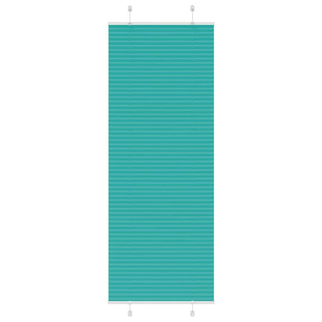 vidaXL Plissee Petrolgrün 75x200 cm Stoffbreite 74,4 cm Polyester