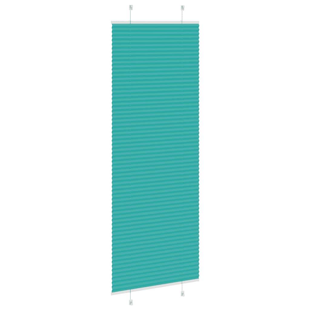 vidaXL Plissee Petrolgrün 75x200 cm Stoffbreite 74,4 cm Polyester