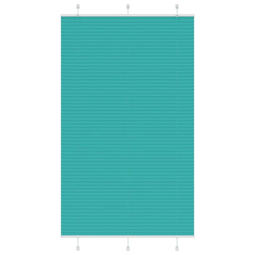 vidaXL Plissee Petrolgrün 120x200 cm Stoffbreite 119,4 cm Polyester