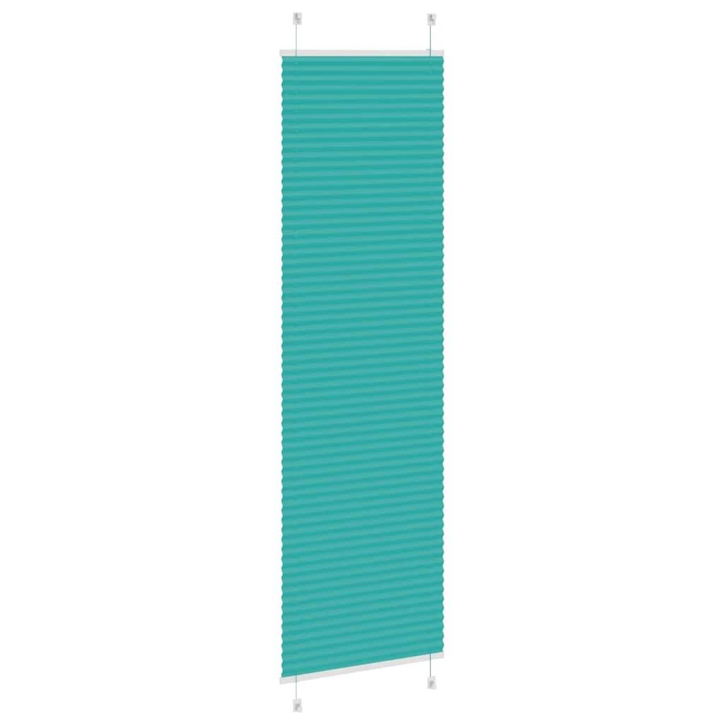 vidaXL Plissee Petrolgrün 55x200 cm Stoffbreite 54,4 cm Polyester