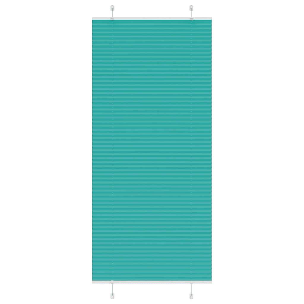 vidaXL Plissee Petrolgrün 85x200 cm Stoffbreite 84,4 cm Polyester