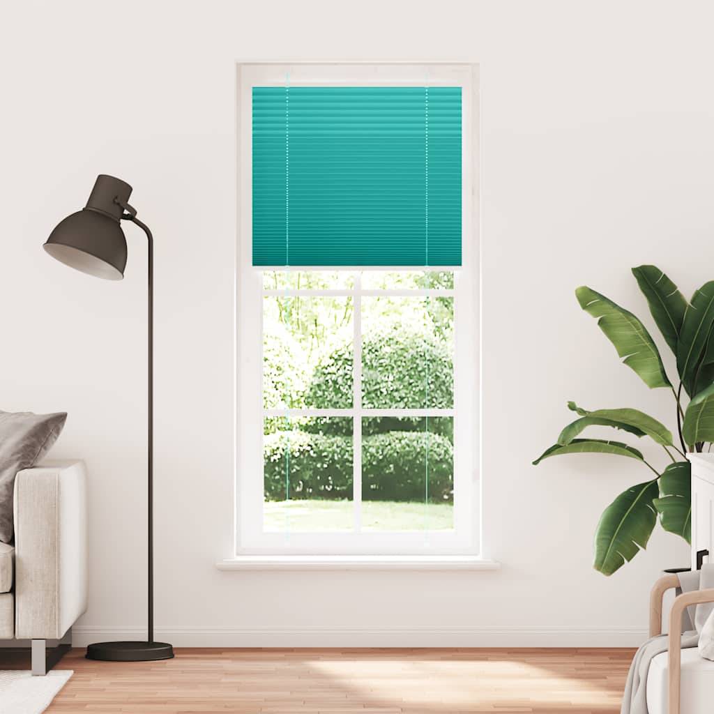 vidaXL Plissee Petrolgrün 90x200 cm Stoffbreite 89,4 cm Polyester
