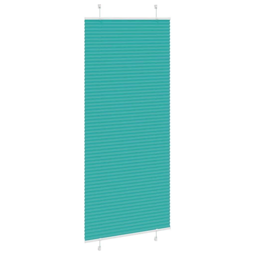vidaXL Plissee Petrolgrün 85x200 cm Stoffbreite 84,4 cm Polyester