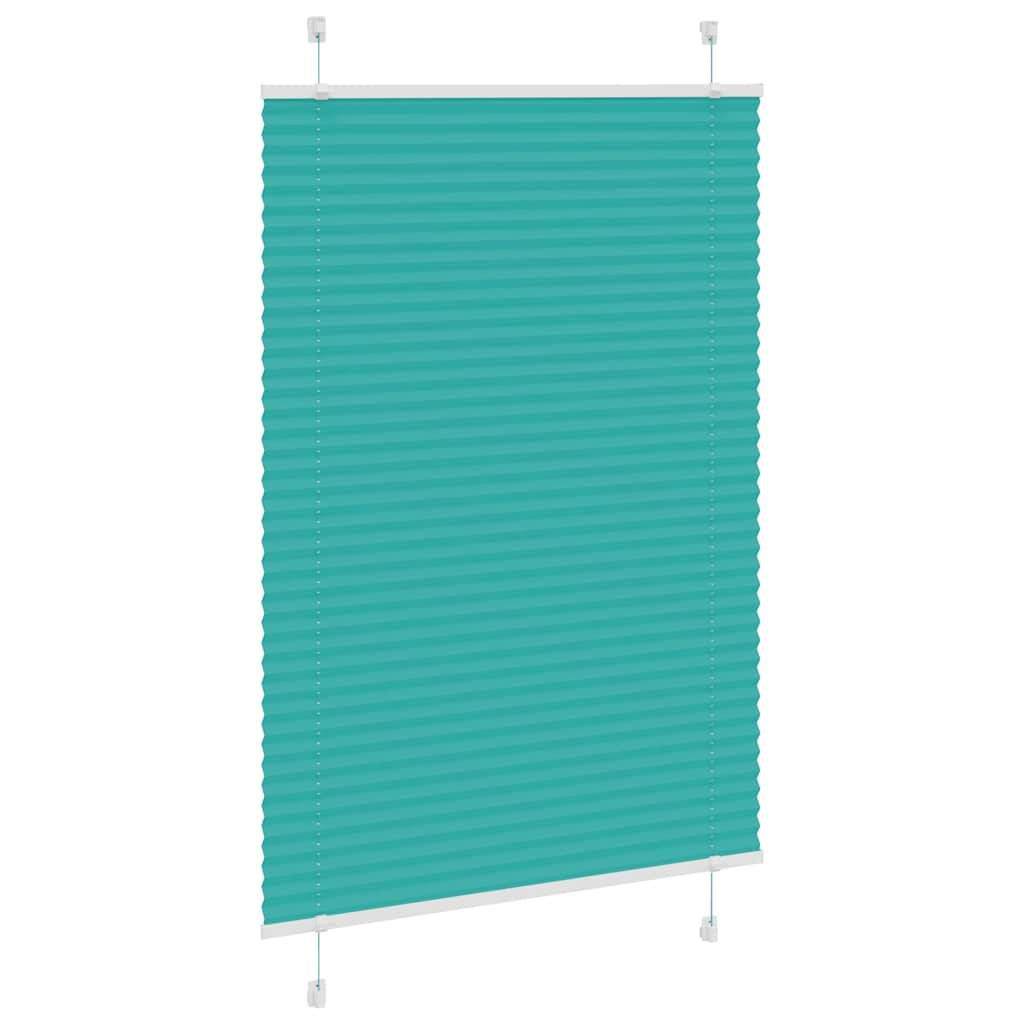 vidaXL Plissee Petrolgrün 85x100 cm Stoffbreite 84,4 cm Polyester