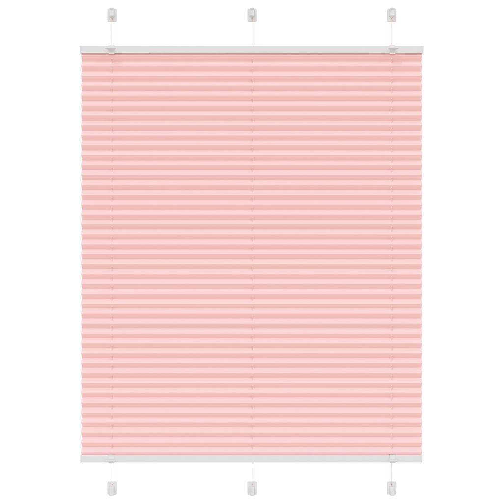 vidaXL Plissee Rosa 110x150 cm Stoffbreite 109,4 cm Polyester