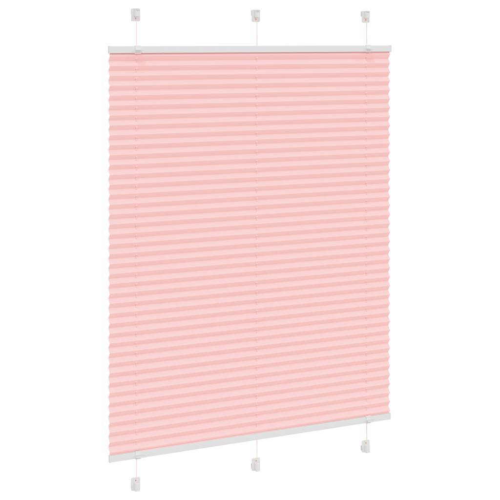 vidaXL Plissee Rosa 110x100 cm Stoffbreite 109,4 cm Polyester
