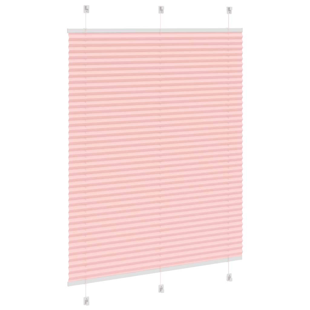 vidaXL Plissee Rosa 110x100 cm Stoffbreite 109,4 cm Polyester