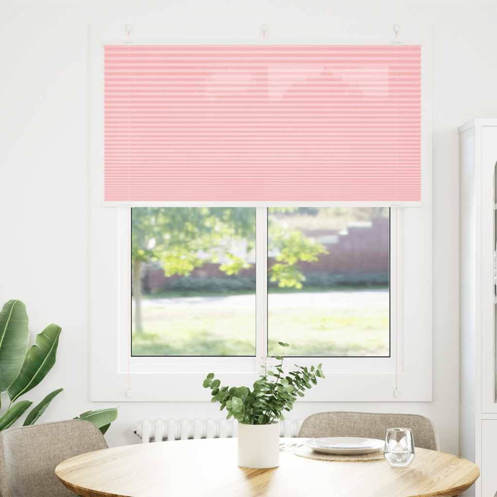 vidaXL Plissee Rosa 120x100 cm Stoffbreite 119,4 cm Polyester