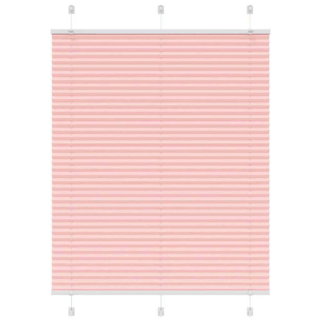 vidaXL Plissee Rosa 105x100 cm Stoffbreite 104,4 cm Polyester