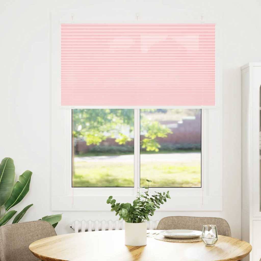 vidaXL Plissee Rosa 105x100 cm Stoffbreite 104,4 cm Polyester