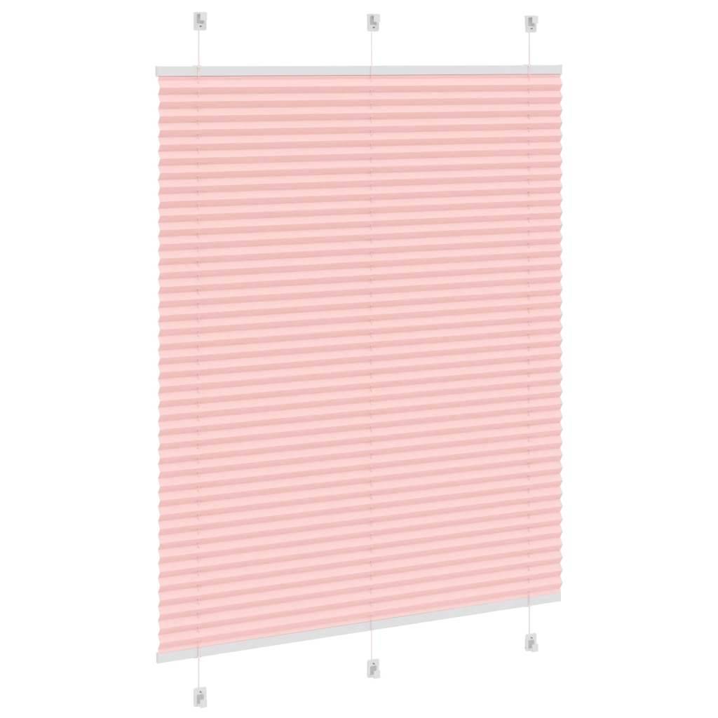 vidaXL Plissee Rosa 110x150 cm Stoffbreite 109,4 cm Polyester