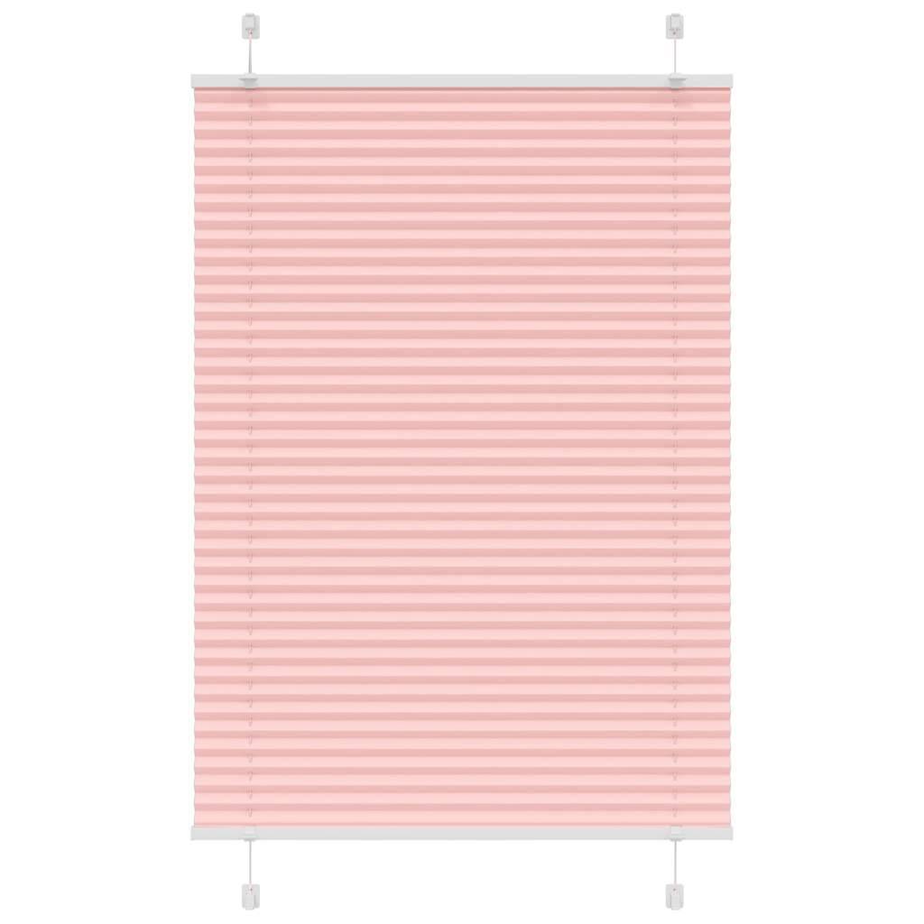vidaXL Plissee Rosa 95x100 cm Stoffbreite 94,4 cm Polyester