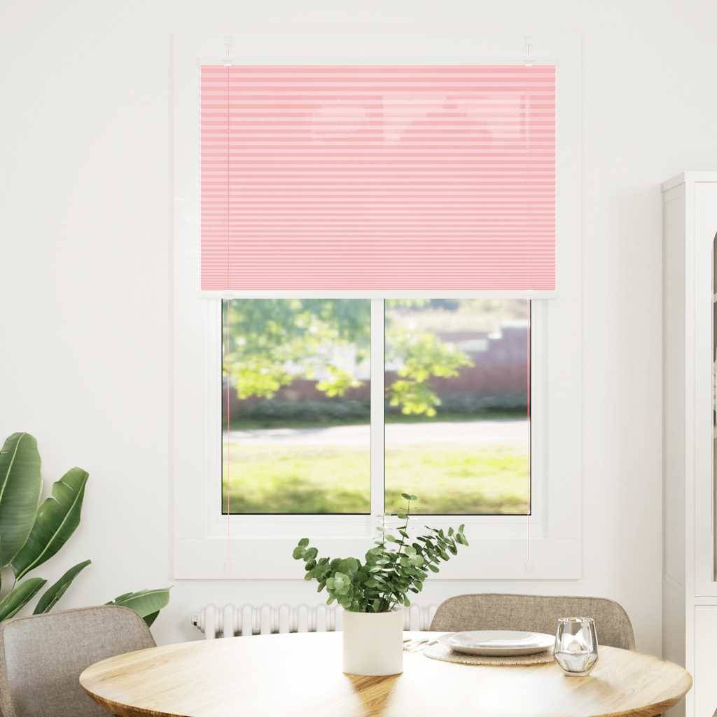 vidaXL Plissee Rosa 95x100 cm Stoffbreite 94,4 cm Polyester