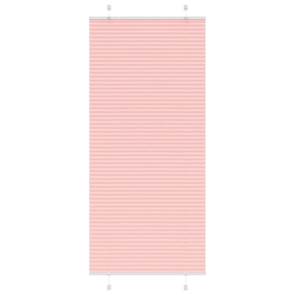 vidaXL Plissee Rosa 95x200 cm Stoffbreite 94,4 cm Polyester