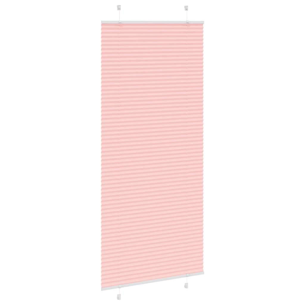 vidaXL Plissee Rosa 95x200 cm Stoffbreite 94,4 cm Polyester