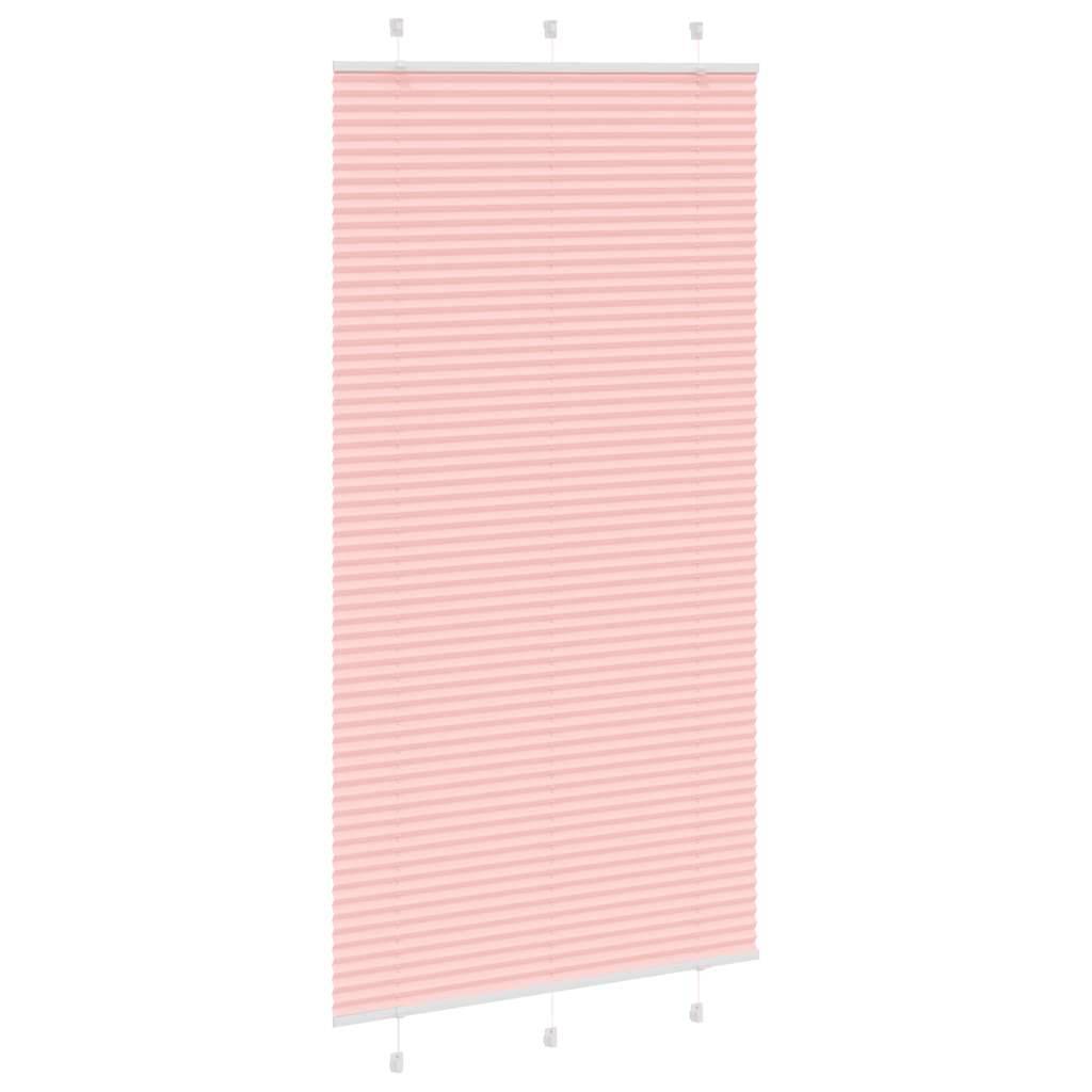 vidaXL Plissee Rosa 105x200 cm Stoffbreite 104,4 cm Polyester
