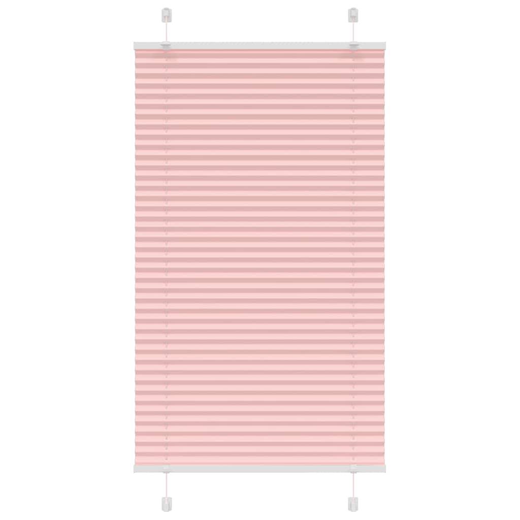 vidaXL Plissee Rosa 80x100 cm Stoffbreite 79,4 cm Polyester