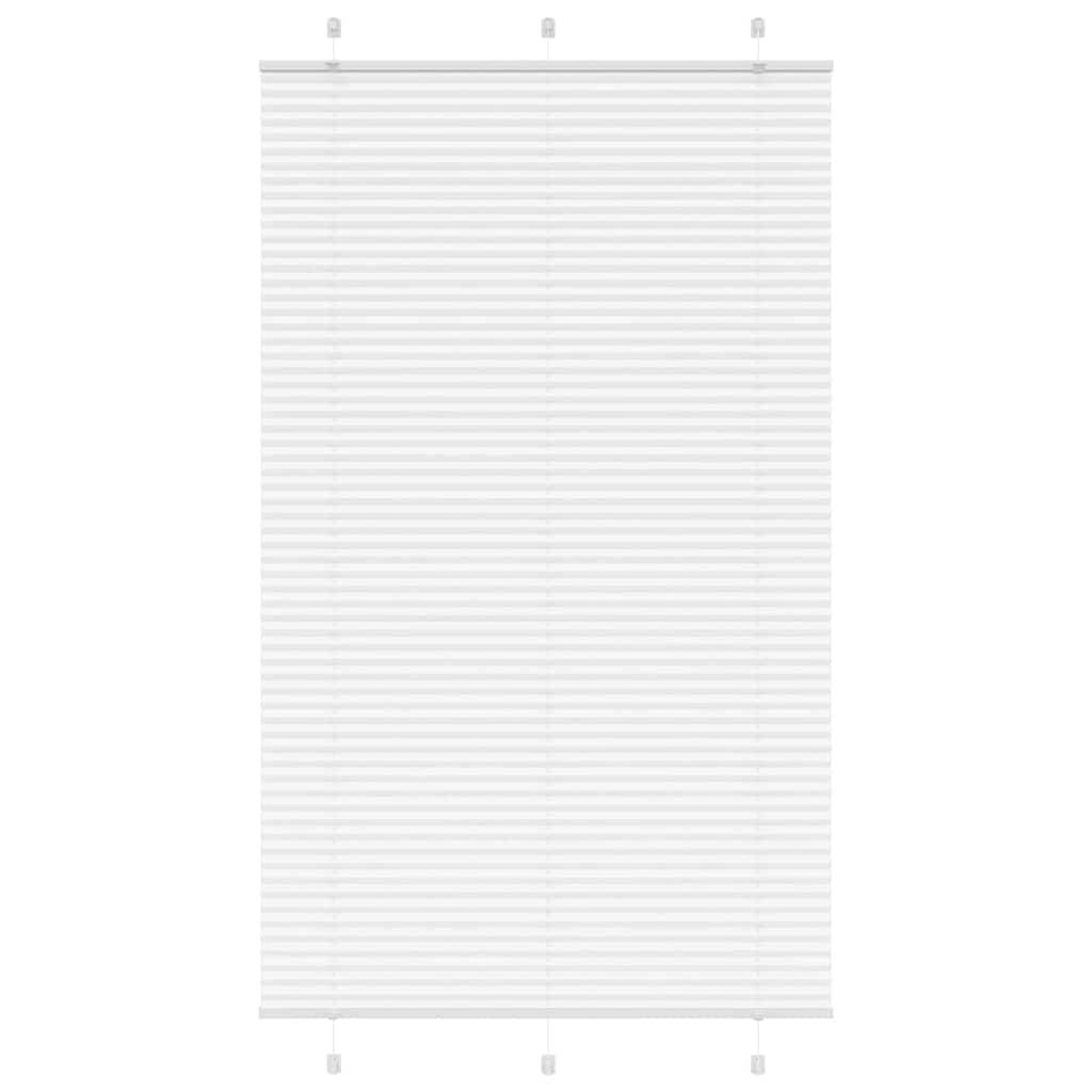 vidaXL Plissee Weiß 115x200 cm Stoffbreite 114,4 cm Polyester