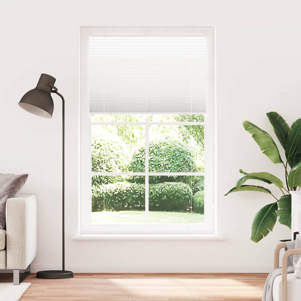 vidaXL Plissee Weiß 115x200 cm Stoffbreite 114,4 cm Polyester