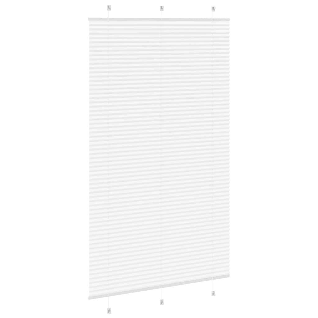 vidaXL Plissee Weiß 115x200 cm Stoffbreite 114,4 cm Polyester