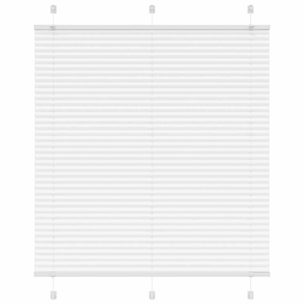 vidaXL Plissee Weiß 115x100 cm Stoffbreite 114,4 cm Polyester