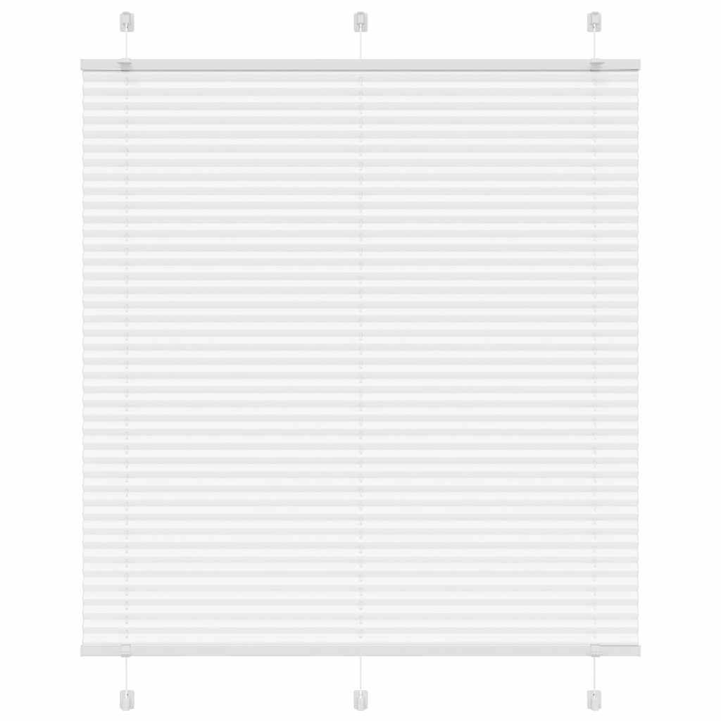 vidaXL Plissee Weiß 115x150 cm Stoffbreite 114,4 cm Polyester