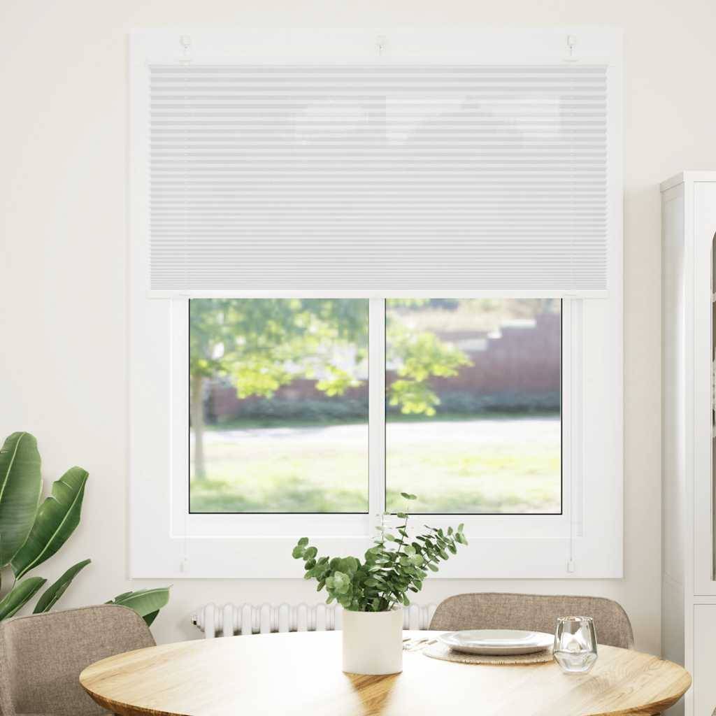 vidaXL Plissee Weiß 115x100 cm Stoffbreite 114,4 cm Polyester