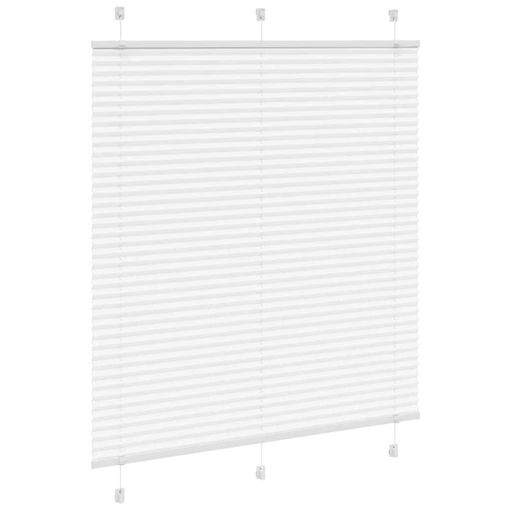 vidaXL Plissee Weiß 115x150 cm Stoffbreite 114,4 cm Polyester
