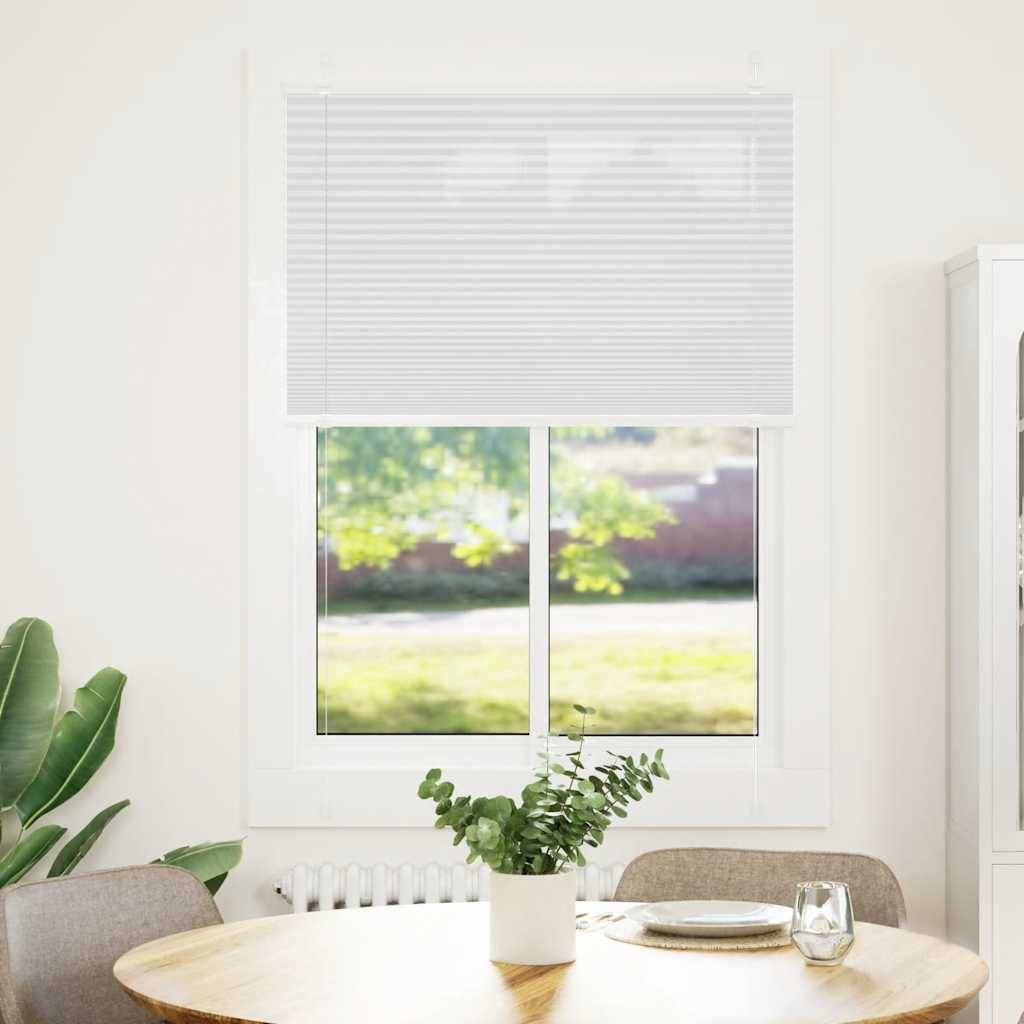 vidaXL Plissee Weiß 95x150 cm Stoffbreite 94,4 cm Polyester