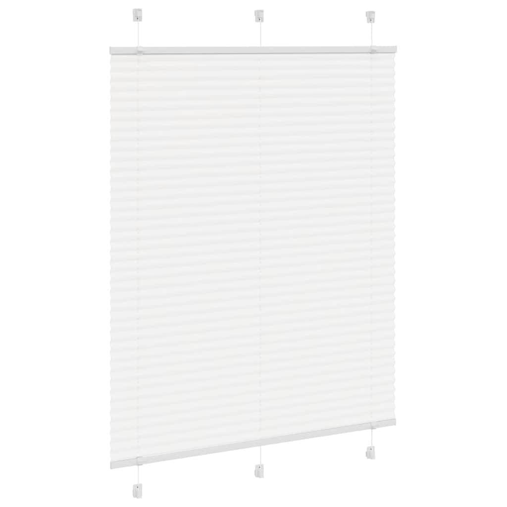 vidaXL Plissee Weiß 105x150 cm Stoffbreite 104,4 cm Polyester