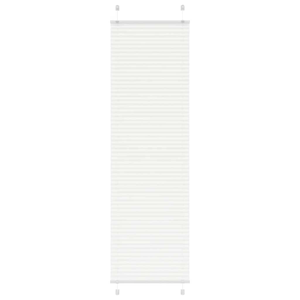 vidaXL Plissee Weiß 65x200 cm Stoffbreite 64,4 cm Polyester