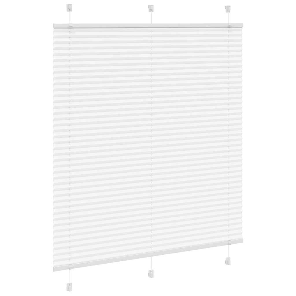vidaXL Plissee Weiß 115x100 cm Stoffbreite 114,4 cm Polyester