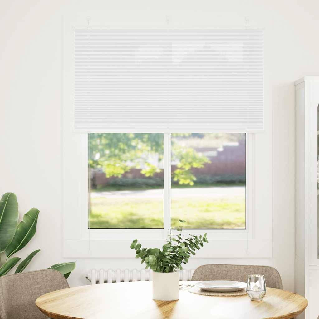 vidaXL Plissee Weiß 110x150 cm Stoffbreite 109,4 cm Polyester