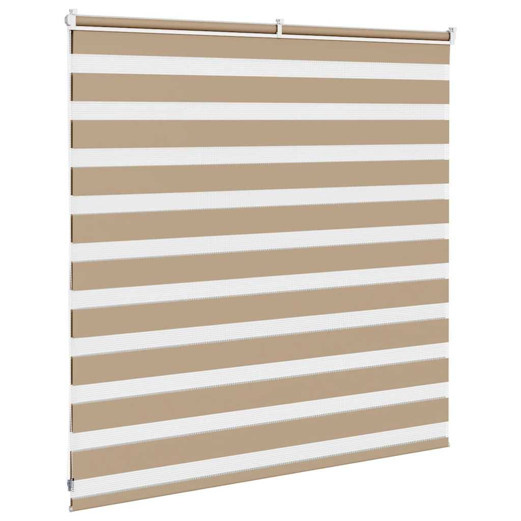 vidaXL Zebrarollo Sandbraun 140x100 cm Stoffbreite 135,9 cm Polyester