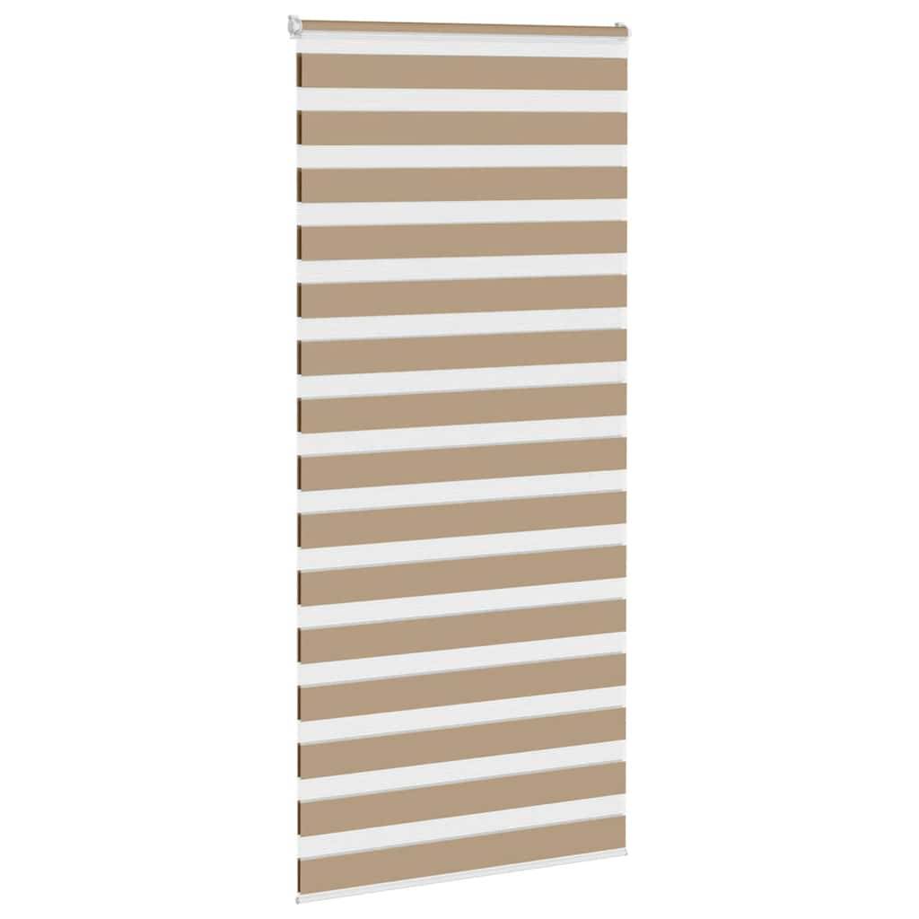 vidaXL Zebrarollo Sandbraun 105x200 cm Stoffbreite 100,9 cm Polyester