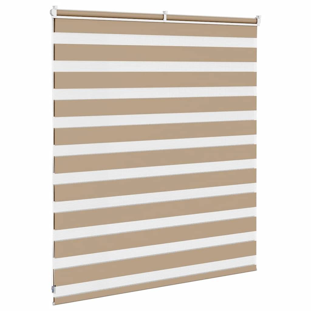 vidaXL Zebrarollo Sandbraun 125x100 cm Stoffbreite 120,9 cm Polyester