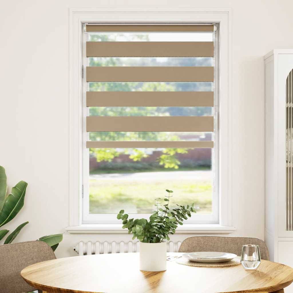 vidaXL Zebrarollo Sandbraun 75x150 cm Stoffbreite 70,9 cm Polyester