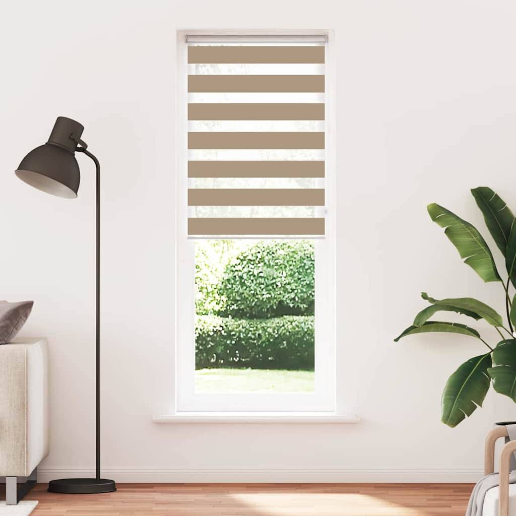 vidaXL Zebrarollo Sandbraun 70x230 cm Stoffbreite 65,9 cm Polyester