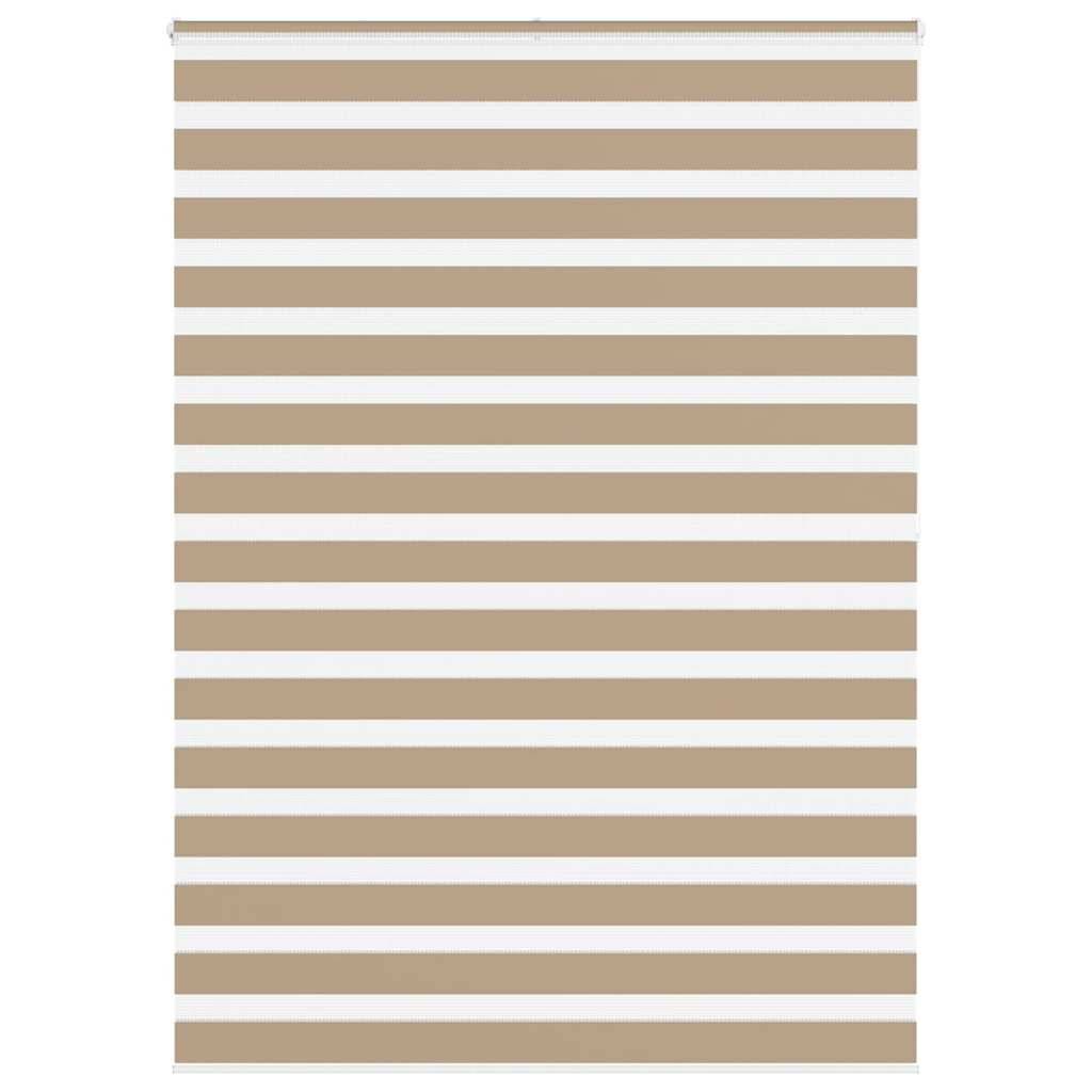 vidaXL Zebrarollo Sandbraun 160x200 cm Stoffbreite 155,9 cm Polyester