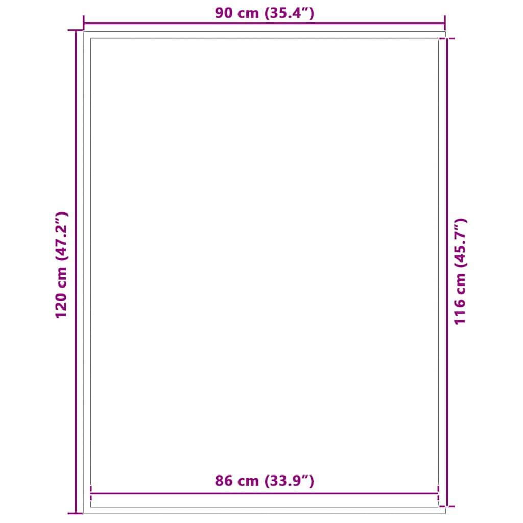 vidaXL Fußmatte Anthrazit 90x120 cm