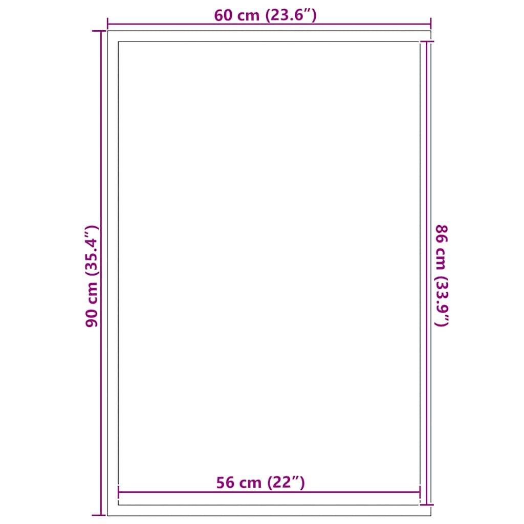 vidaXL Fußmatte Braun 60x90 cm