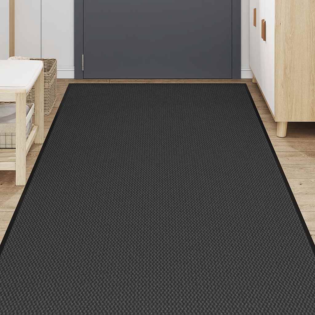 vidaXL Fußmatte Schwarz 115x400 cm