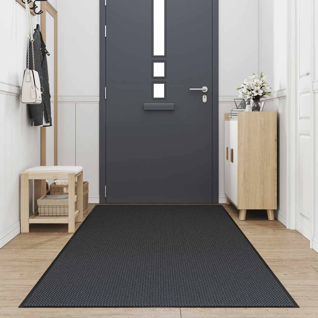 vidaXL Fußmatte Schwarz 115x400 cm