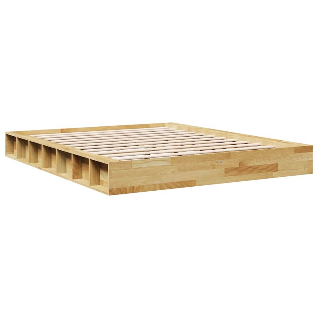 vidaXL Massivholzbett ohne Matratze 150x200 cm Eichenholz