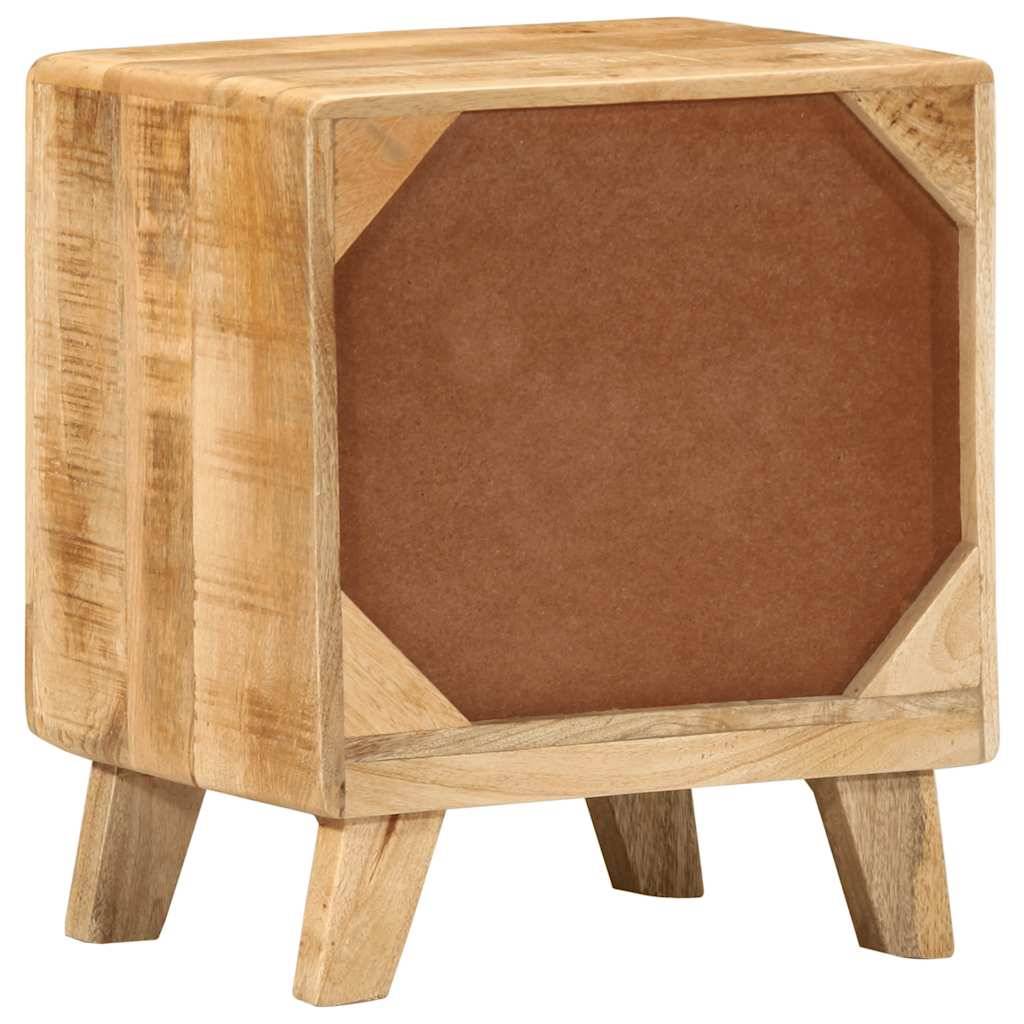 vidaXL Nachttisch 2 Stk. 40x32x46 cm Raues Massivholz Mango